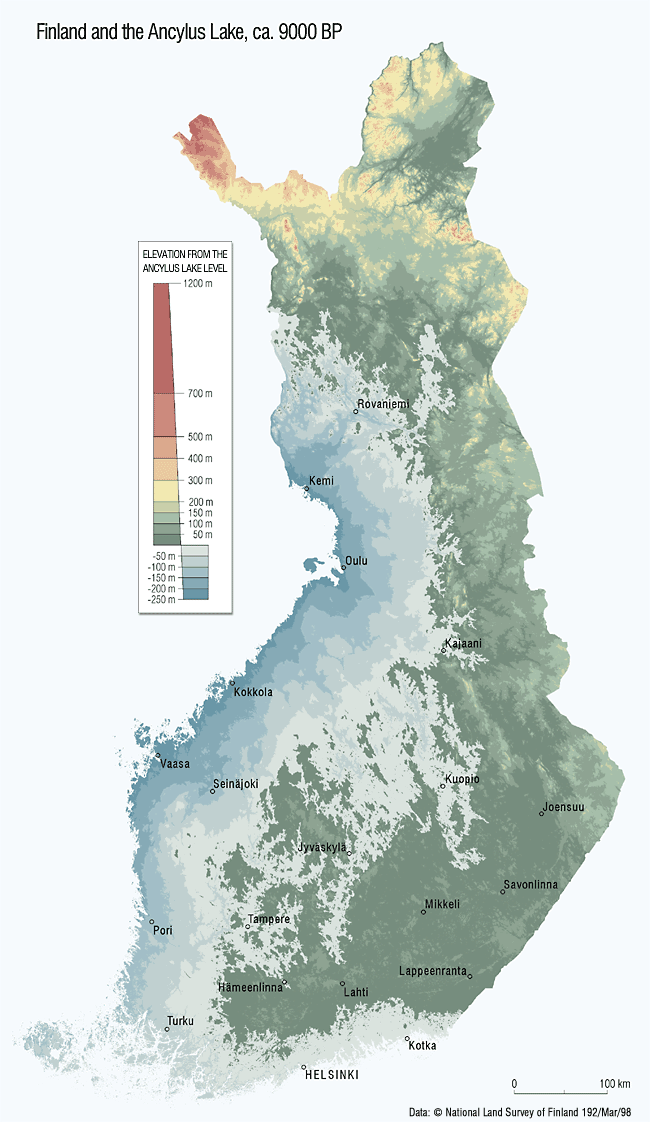 Itämeren vaiheet: Ancylusjärvi – Östersjöns utveckling: Ancylussjön |  